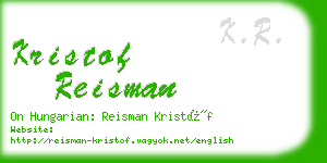 kristof reisman business card